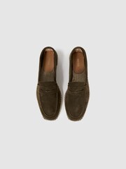 Reiss Dark Khaki Espadrille Suede Summer Shoes - Image 3 of 5