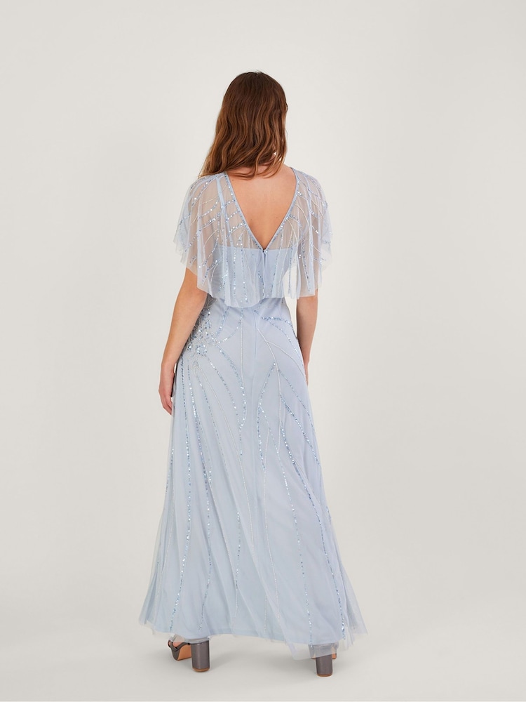 Monsoon Grey Sienna Sustainable Embroidered Maxi Dress - Image 2 of 4 Monsoon Grey Sienna Sustainable Embroidered Maxi Dress - Image 2 of 4