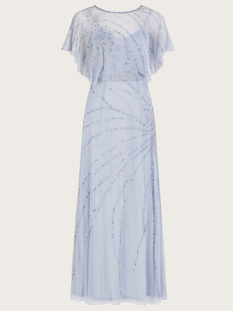 Monsoon Grey Sienna Sustainable Embroidered Maxi Dress - Image 4 of 4 Monsoon Grey Sienna Sustainable Embroidered Maxi Dress - Image 4 of 4
