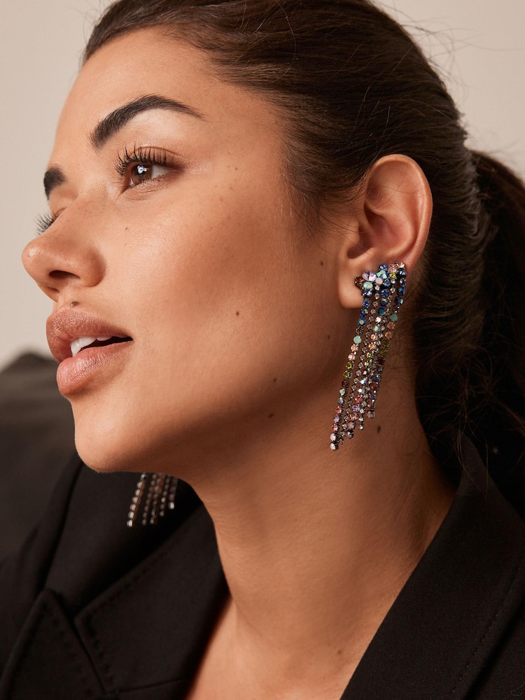 Multicoloured Statement Drape Crawler Earring - Image 1 of 4