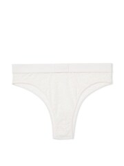 Victoria's Secret PINK Coconut White Lace Brazilian Logo Knickers - Image 3 of 3