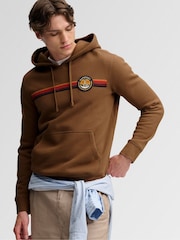 Superdry Brown Outdoors Stripe Logo Hoodie - Image 5 of 7