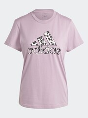 adidas Purple 100% Cotton Sportswear Animal Print Graphic T-Shirt - Image 7 of 7