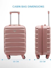 Flight Knight Rose Gold 55x35x25cm 4 Wheel ABS Hard Case Cab - Image 2 of 7