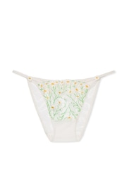 Victoria's Secret Daisy Embroidery White Bikini Knickers - Image 1 of 2