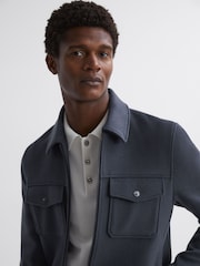 Azul fuerza aérea - Chaqueta de lana con cremallera Peridoe de Reiss - Imagen 4 de 5