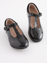 Black Patent Standard Fit (F) Leather T-Bar Leather Shoes - Image 1 of 6