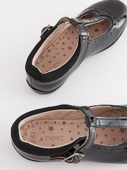 Black Patent Standard Fit (F) Leather T-Bar Leather Shoes - Image 5 of 6
