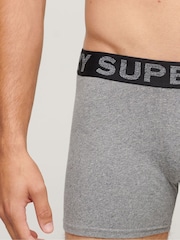 Superdry Black/Bright Orange/Grey Marl Boxer Shorts 3 Pack - Image 3 of 6