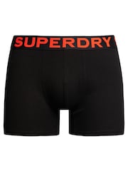Superdry Black/Bright Orange/Grey Marl Boxer Shorts 3 Pack - Image 4 of 6