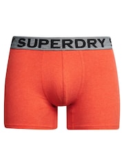 Superdry Black/Bright Orange/Grey Marl Boxer Shorts 3 Pack - Image 5 of 6