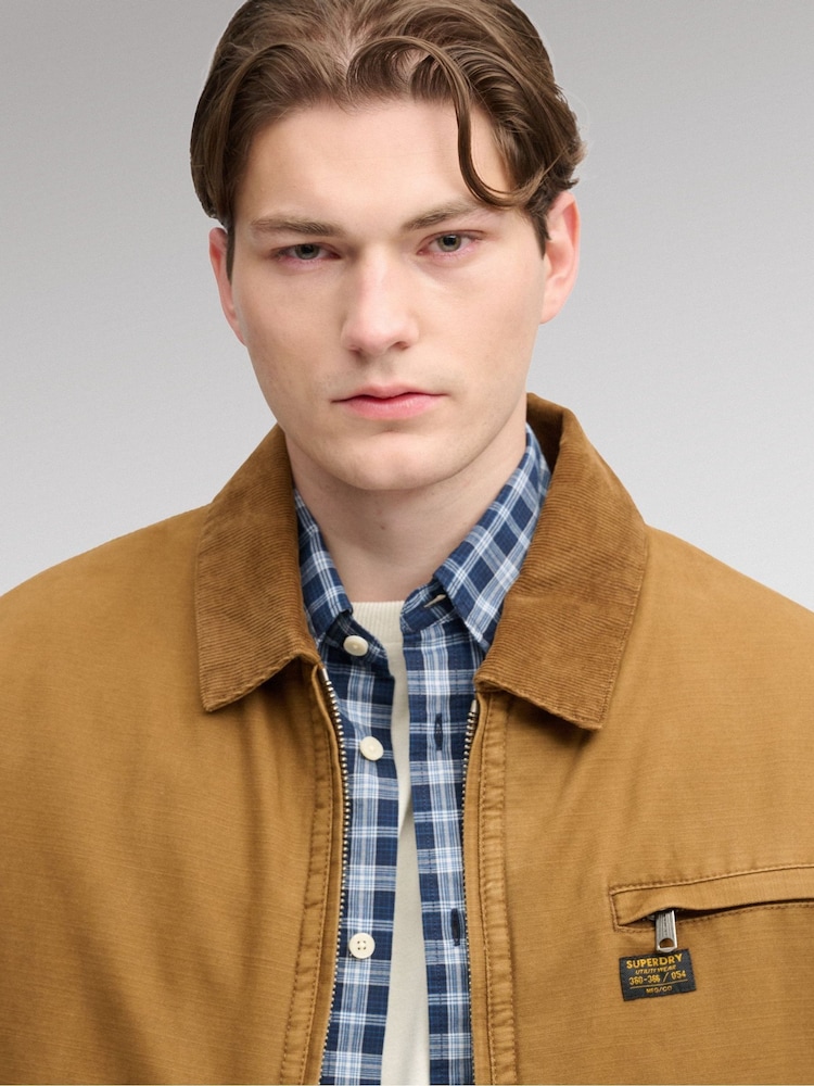 Superdry Brown Workwear Ranch Jacket - Image 5 of 5 Superdry Brown Workwear Ranch Jacket - Image 5 of 5