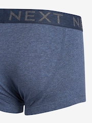 Blue 10 pack Cotton Rich Blend Hipsters Boxers - Image 6 of 7