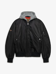Superdry Black Hooded MA1 Bomber Jacket - Image 6 of 8