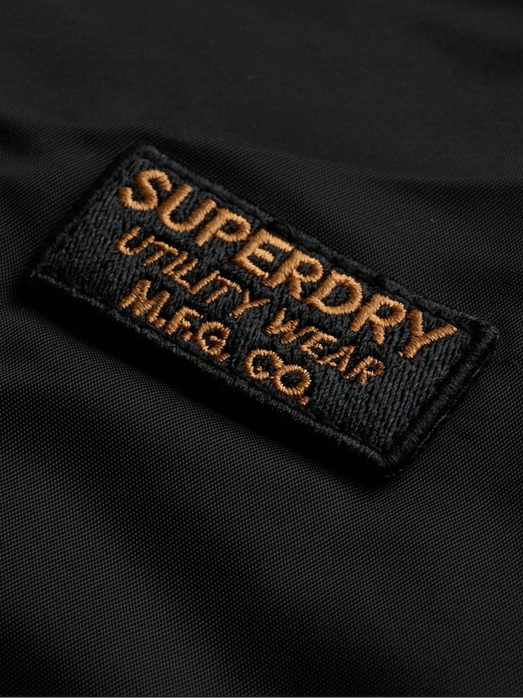 Superdry Black Hooded MA1 Bomber Jacket - Image 8 of 8
