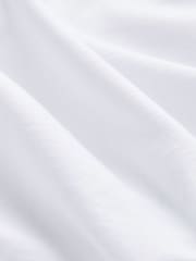 White Shallow V-Neck 100% Cotton Rich Cap Sleeve T-Shirt - Image 6 of 6
