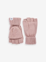 Tog 24 Pink Mid Marl Wilks Knitted Fingerless Gloves - Image 1 of 3
