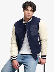 Superdry Blue Vintage Patched Varsity Jacket - Image 5 of 5