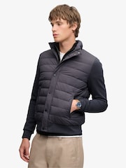 Superdry Grey Interlock Hybrid Jacket - Image 5 of 8