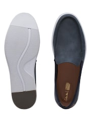 Clarks Blue Nubuck Bratton Loafers Shoes - Image 7 of 7