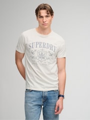 Superdry Cream Mercantile T-Shirt - Image 1 of 6