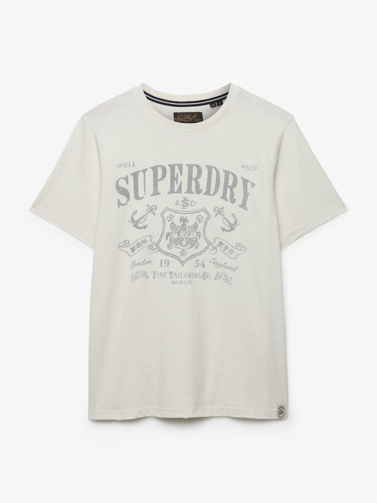 Superdry Cream Mercantile T-Shirt - Image 6 of 6 Superdry Cream Mercantile T-Shirt - Image 6 of 6