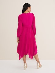 Phase Eight Purple Petite Petite Petra Pleat Dress - Image 2 of 5