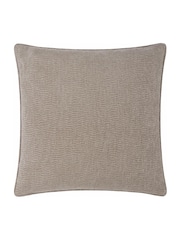Yard Greige Heath Washed Velvet Textured Fibre Filled Cushion - Image 2 of 3