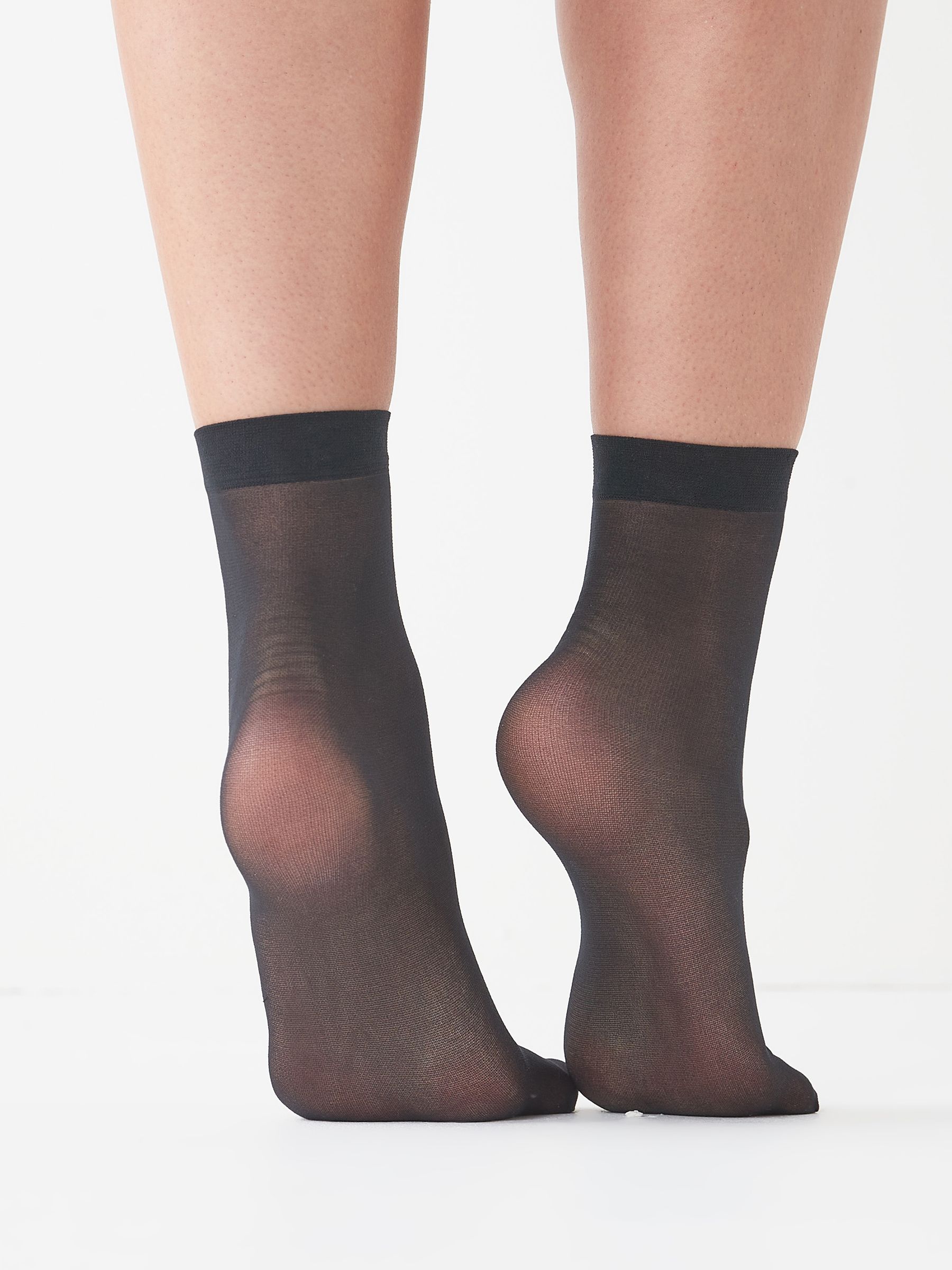 Black 20 Denier Ankle Socks 5 Pack