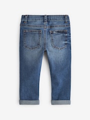 Mid Blue Denim 100% Cotton Distressed Jeans (3mths-7yrs) - Image 5 of 8
