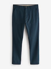 Blue Dark Skinny Fit Stretch Chino Trousers - Image 6 of 9