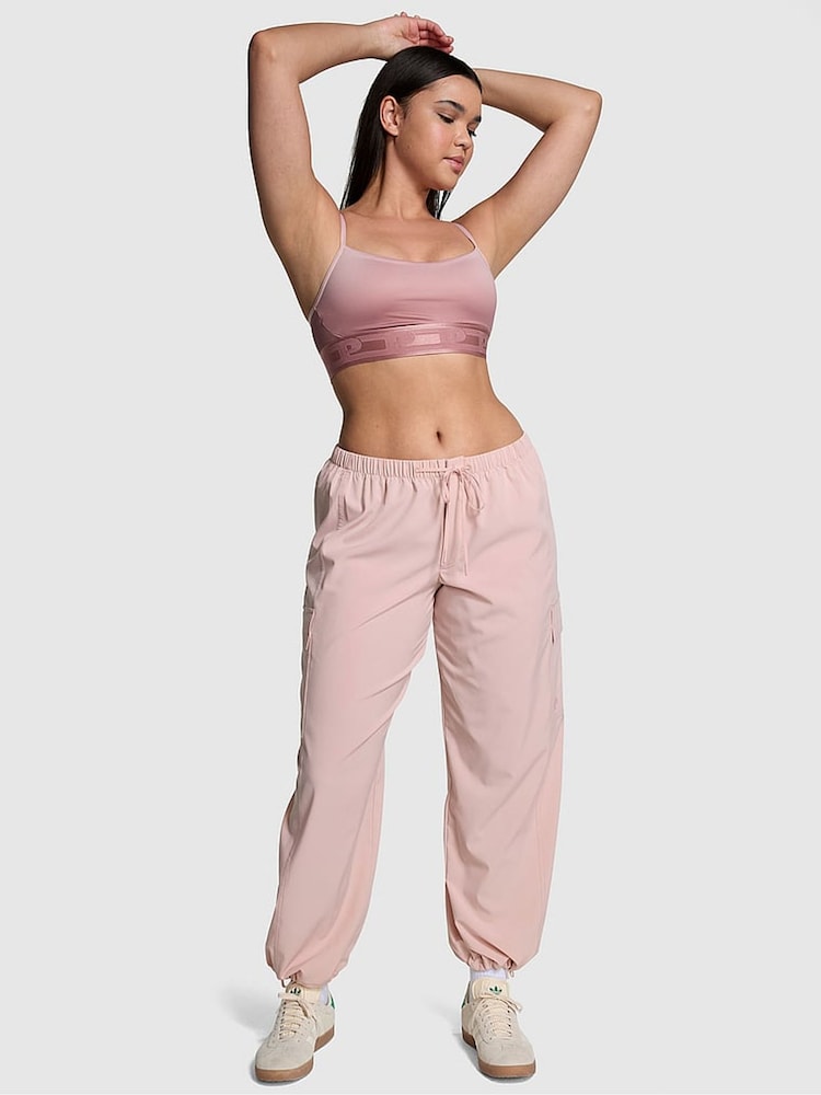 Victoria's Secret PINK Wanna Be Pink Parachute Cargo Trousers - Image 1 of 2 Victoria's Secret PINK Wanna Be Pink Parachute Cargo Trousers - Image 1 of 2