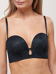 Black Push-up U-Plunge Wired Strapless Bra - Image 1 of 5