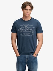 Superdry Blue Mercantile T-Shirt - Image 1 of 5