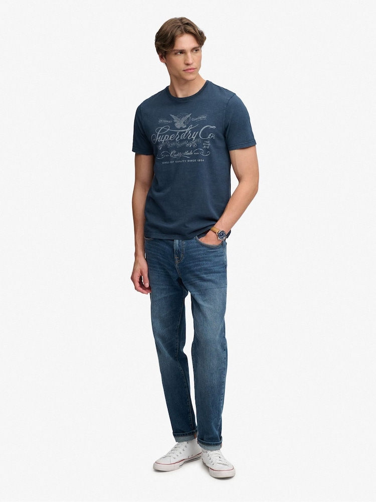 Superdry Blue Mercantile T-Shirt - Image 2 of 5