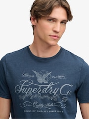 Superdry Blue Mercantile T-Shirt - Image 4 of 5