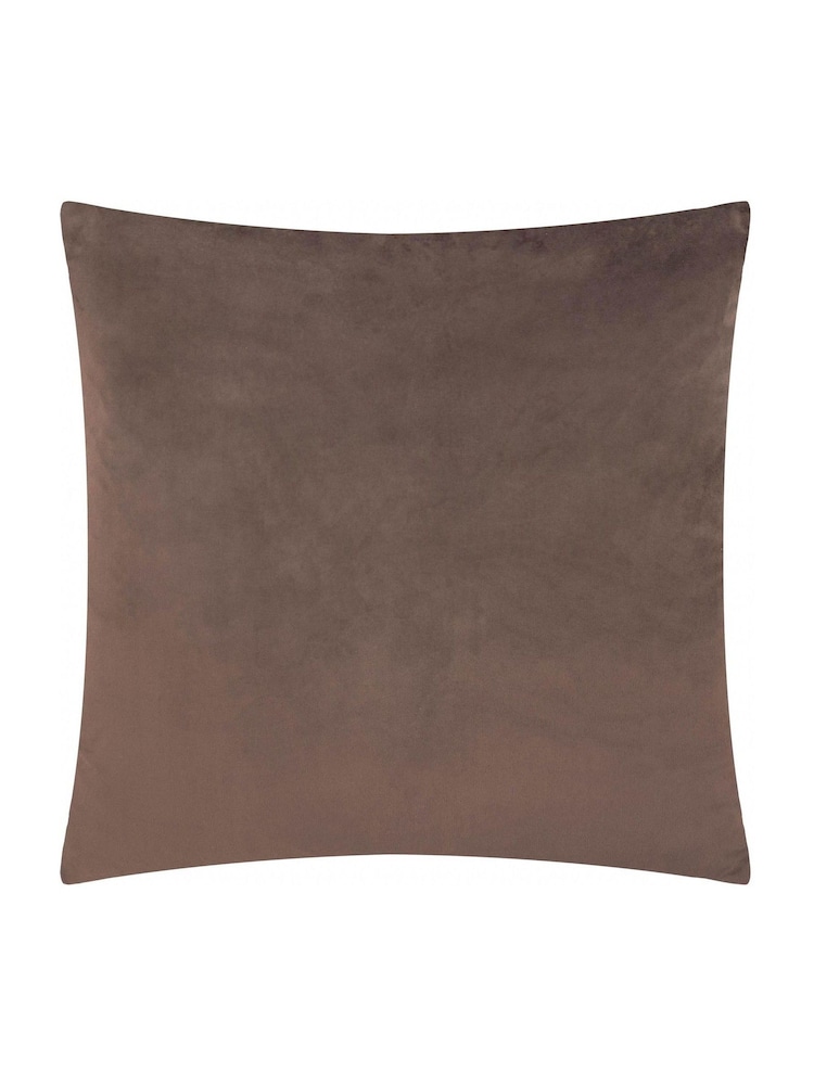 Furn Cinnamon  Chocolate Softie Checkerboard Quilted Fibre Filled Cushion - Image 2 of 3