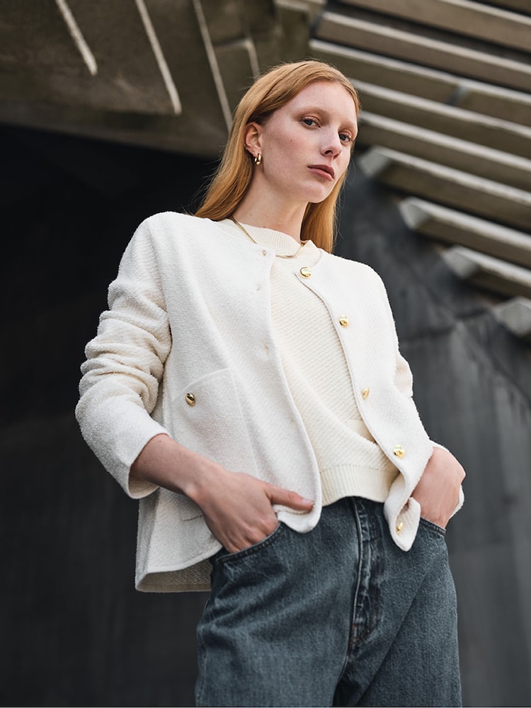 Barbour® Cream Celeste Knitted Cardigan - Image 1 of 10 Barbour® Cream Celeste Knitted Cardigan - Image 1 of 10