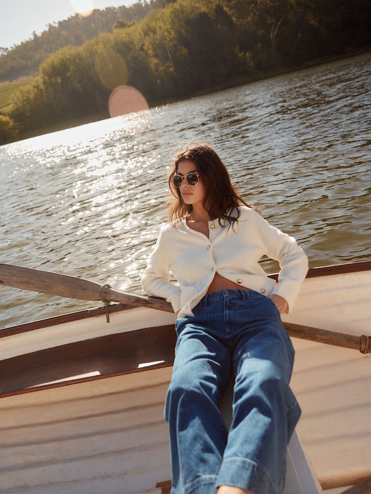 Barbour® Cream Celeste Knitted Cardigan - Image 2 of 10 Barbour® Cream Celeste Knitted Cardigan - Image 2 of 10
