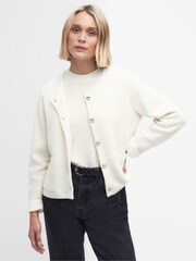 Barbour® Cream Celeste Knitted Cardigan - Image 3 of 10