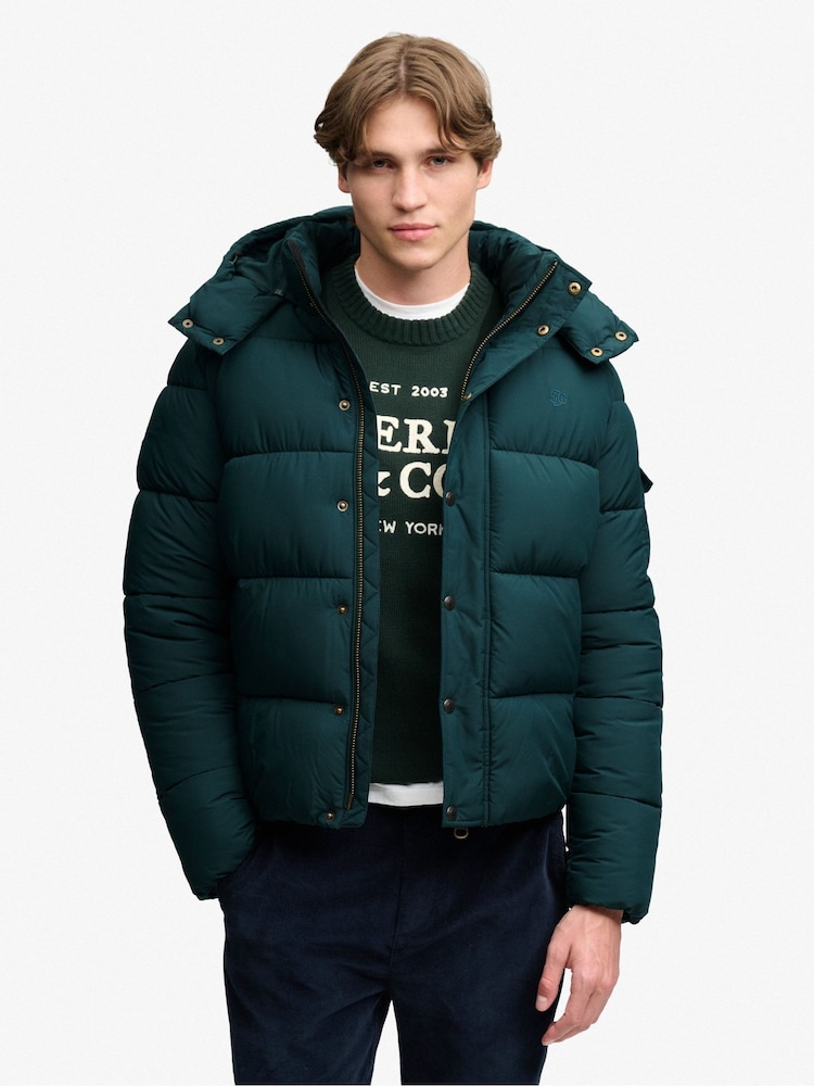 Superdry Green Premium Ripstop Puffer Jacket - Image 2 of 7