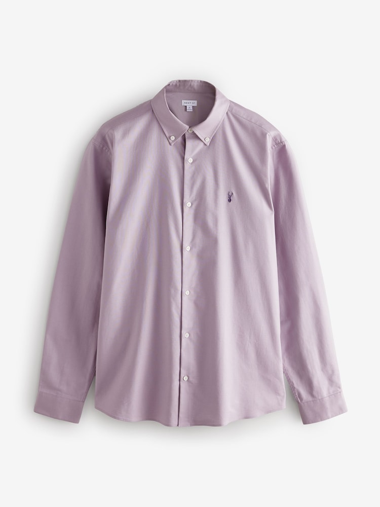 Lilac Purple Long Sleeve Stretch Oxford Shirt - Image 1 of 1