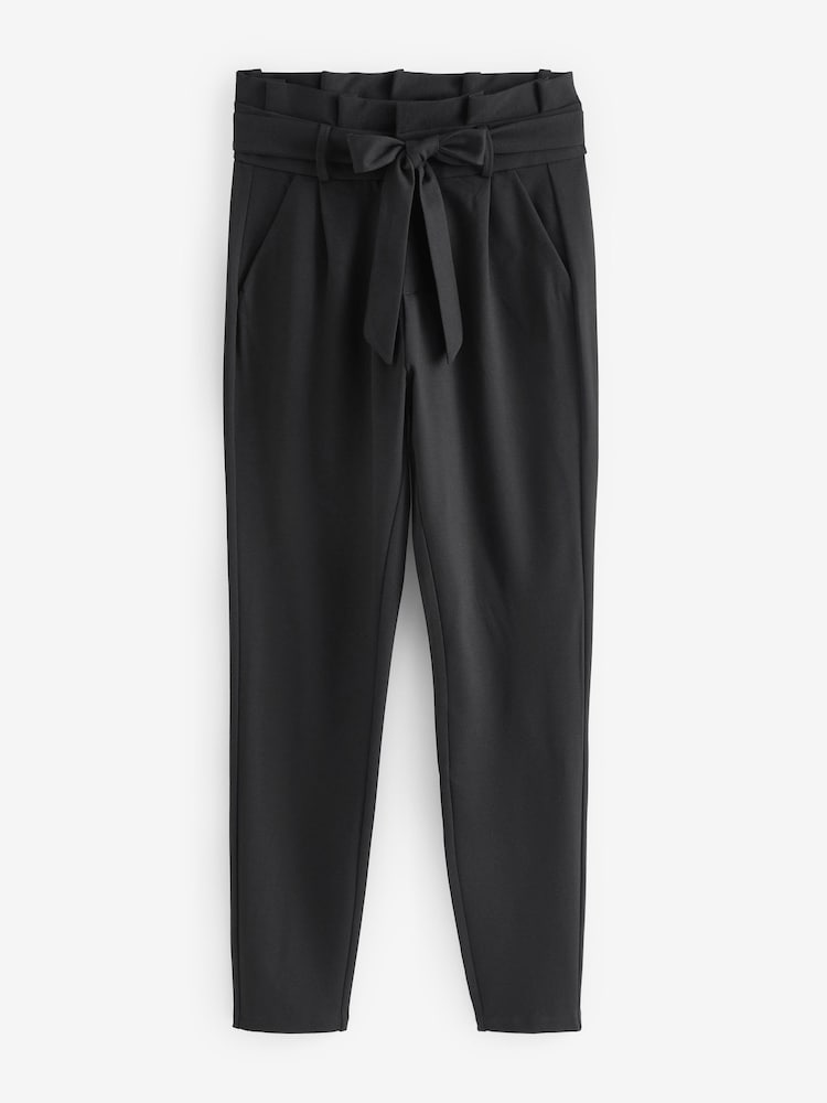 VERO MODA Black High Waisted Paperbag Trousers - Image 5 of 5