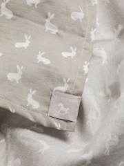 The Little Tailor Grey Muslin 100% Cotton Baby Blanket - Image 4 of 4