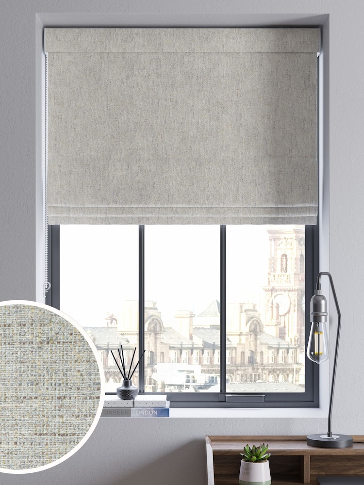 Natural Textured Made to Measure Roman Blinds - Image 1 of 5