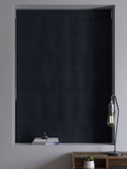Navy Blue Chenille Made to Measure Roman Blinds - Image 4 of 5