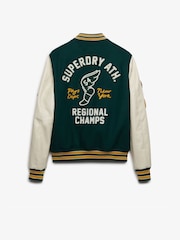 Superdry Green Vintage Patched Varsity Jacket - Image 6 of 6