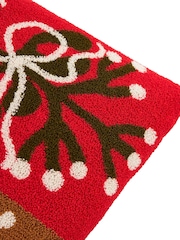 Furn Multi Fika Patch Boucle Fibre Filled Christmas Cushion - Image 4 of 4