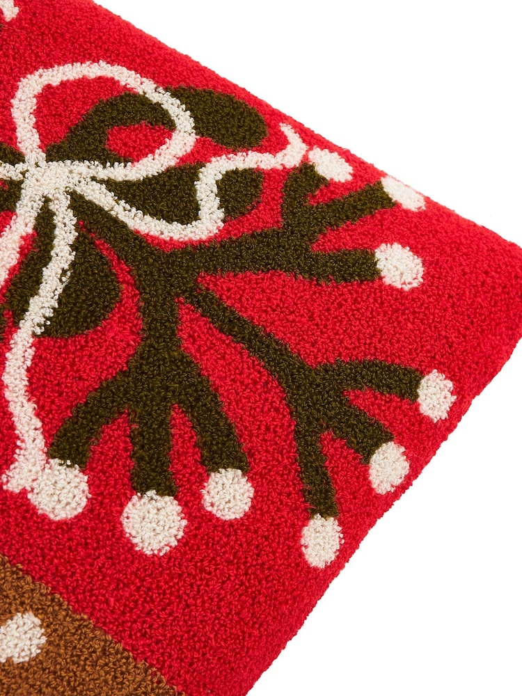 Furn Multi Fika Patch Boucle Fibre Filled Christmas Cushion - Image 4 of 4 Furn Multi Fika Patch Boucle Fibre Filled Christmas Cushion - Image 4 of 4