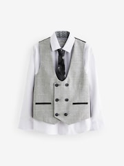 Grey /Ecru Check Waistcoat Set (12mths-16yrs) - Image 1 of 5